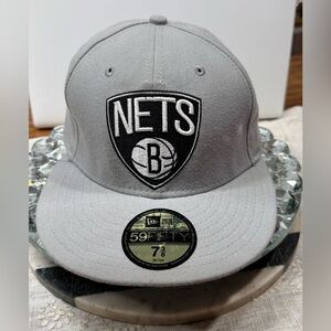 NEW ERA HAT BROOKLYN NETS FROM 2ND SEASON 2014 59FIFTY CAP SZ: 7 3/8 NEW ERA HAT